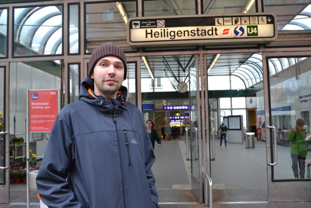 Fahrgast Niko M. ist nahezu täglich mit der U4 unterwegs: Hier in der Station Heiligenstadt in Döbling.