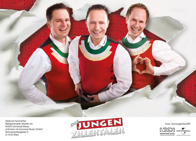 Die Jungen Zillertaler: Daniel, Markus und Michael (v.l.).