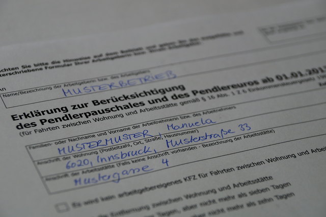 Das Formular L34 wird vom Arbeitnehmer ausgefüllt und dann direkt an den Arbeitgeber weitergegeben.
