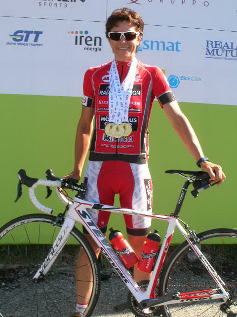 Brigitte Krebs gewann bei den World Master Games in Turin drei Goldmedaillen