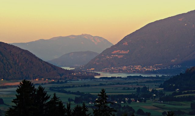 Blick zum Ossiachersee von der Pollenitz, heute 06:15 Uhr