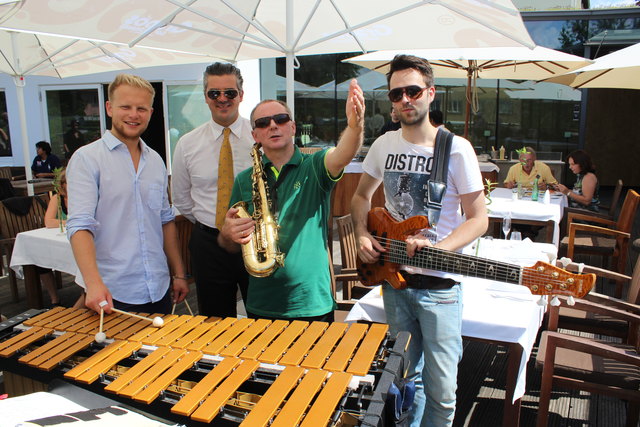 Matthias Legner, Wolfi Rainer, Florian Bramböck und Clemens Rofner spielten auf.