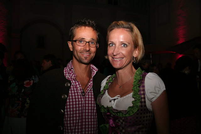 Ausklang in der Genusslounge im Schlosshof: Christian Teufel und Angela Eugl-Teufel