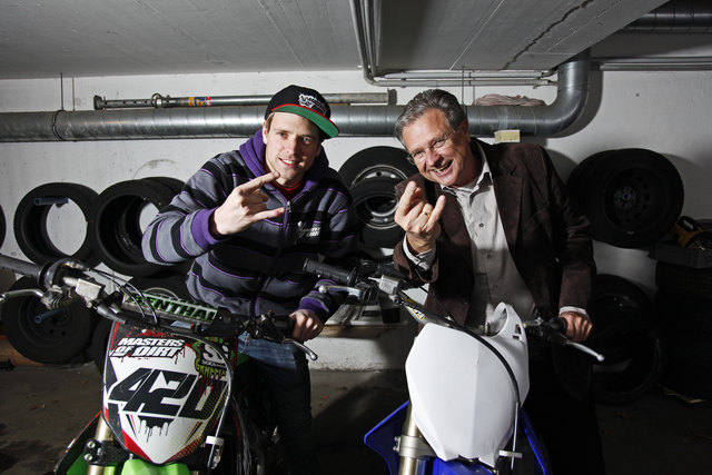 Goergie Fechter mit Vater Herbert. | Foto: Wallentin