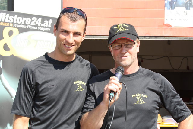 Zwei der Organisatoren: Armin Plösch und Otto Radoach beim "Pro Bike Ruden" 2012