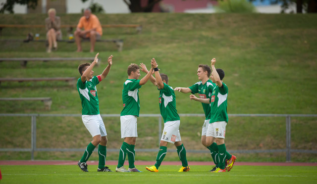 Grund zum Jubeln hatten die Kicker von Rapid Lienz nach ihren letzten beiden Heimerfolgen.