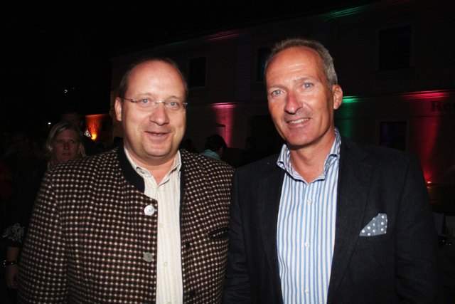 Schätzten das tolle Ambiente: Wirtschaftsstadtrat Lukas Leitner und Notar Harald Gruber