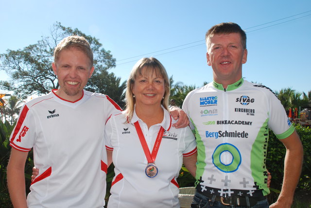 Erfolge in Südafrika: Josef Brunner, Erika Langbauer, Martin Krimbacher.