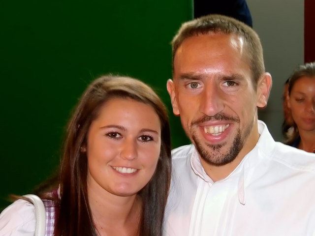 Julia Venier mit Frank Ribery