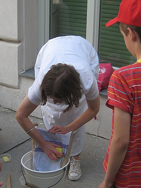 Kurz darauf wird das Hangerl mit der Rumpel gequält