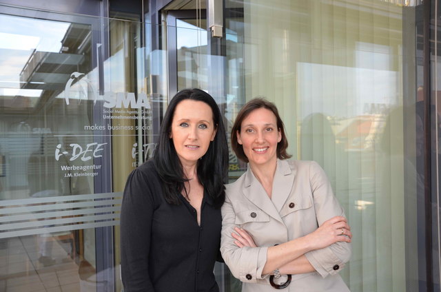 Bieten in der Social Media Agentur auch Schulungen an: Geschäftsführerin Jutta Kleinberger (links) und Tanja Schwab