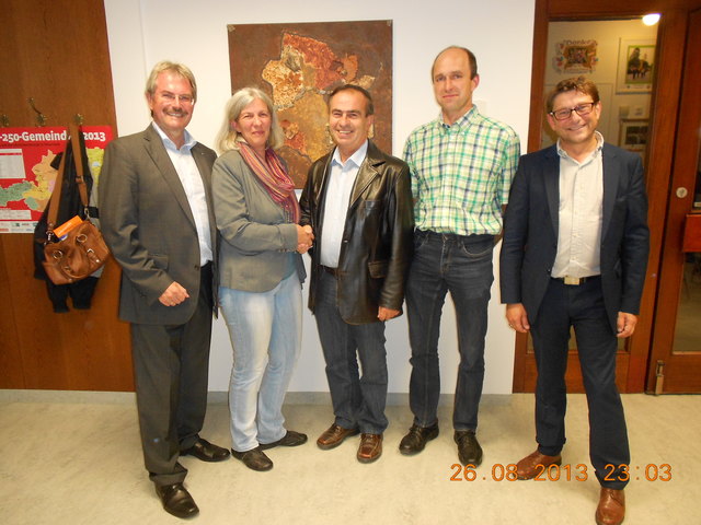 LR Karl Wilfing; designierte Bgmkandidatin Karin Gepperth; Bgm Rudolf Rinner;  VBgm. Alois Lehner; Bgm. Othmar Matzinger. | Foto: Obermayer