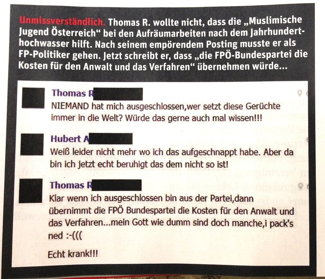 NEWS enthüllt neue Verbindungen des extremen FPÖ-Mitgliedes Thomas R. zur FPÖ und der Hassposting-Gruppe "Wir stehen zur FPÖ!".