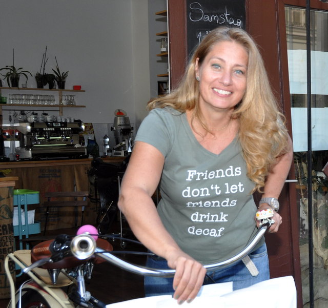 Johanna Wechselberger: bringt ihre Röstungen mit dem Fahrrad zu Kunden