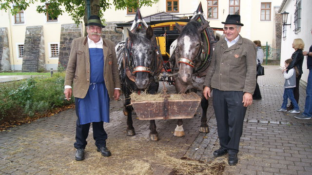 Nachmittags konnten Besucher eine Rundfahrt mit der alten Postkutsche machen. | Foto: Preiser