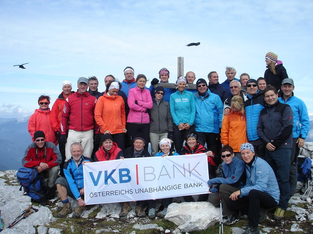 VKB-Gipfelerlebnis mit Gerlinde Kaltenbrunner am 2014 Meter hohen Lagelsberg.