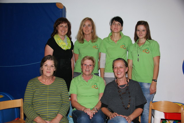 Team: Obfrau Christine Hainz, GF Ingrid Bürger, Tina Neururer (vorne); Vroni Guem, Elisabeth Siegele und Veronika Pitterle.