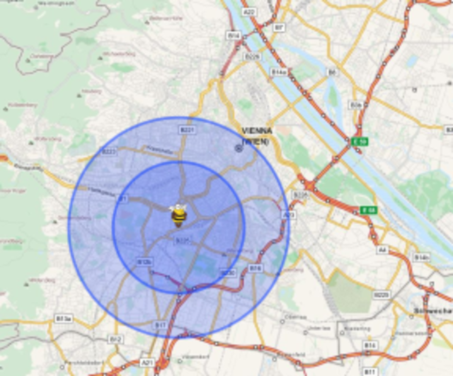 So weit fliegen die Meidlinger Bienen