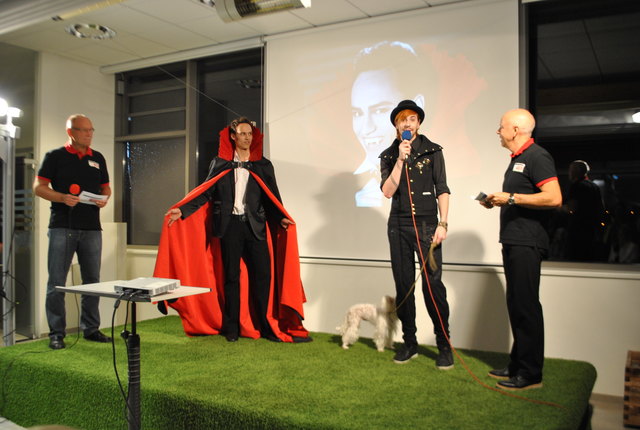Arno Jannach, der hauseigene freundliche Vampir, Markus Spatzier, Werner Picker (v.l.).