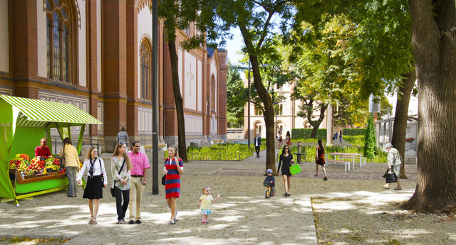 So soll das Altlerchenfelder Platzl nach der umfangreichen Umgestaltung aussehen. | Foto: Florian Spielauer