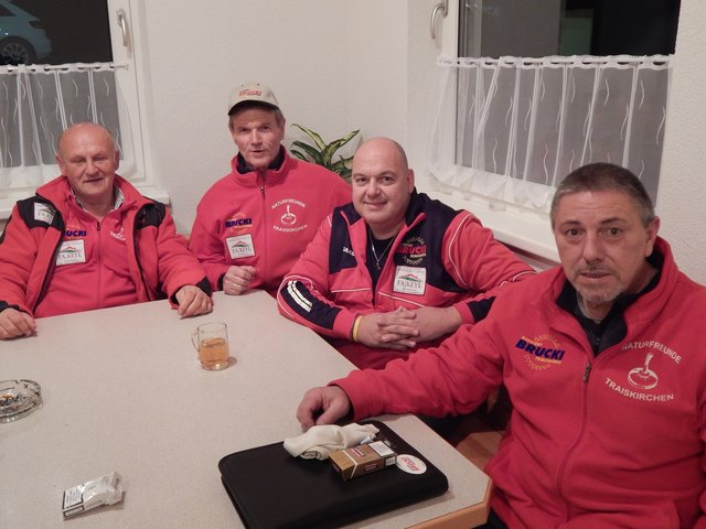 Das Team des ESV Naturfreunde Traiskirchen v.l.n.r.: Fritz Strebinger, Peter Köstinger, Helmut "Brucki" Bruckberger, Wolfgang Heyderer