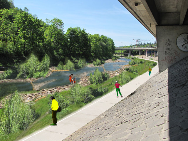 13.+14. Bezirk: Das Wiental wird endlich grüner: Westlich von Hütteldorf wird der Wienfluss wieder natürlich gestaltet. Zum Artikel geht's hier