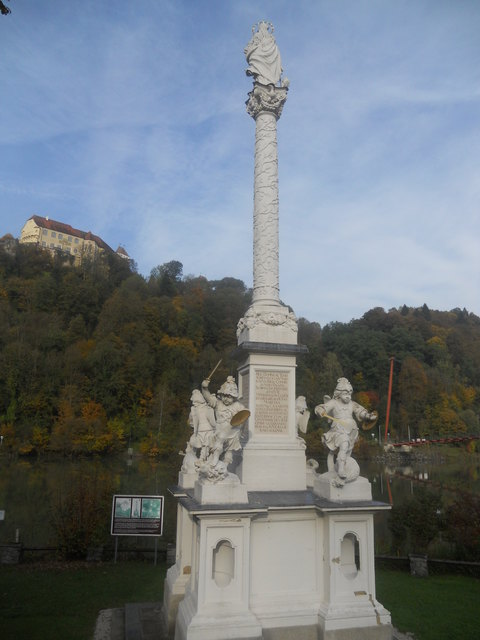 Die Mariensäule in Wernstein steht bereits seit 1667 an Ort und Stelle. | Foto: Wagner