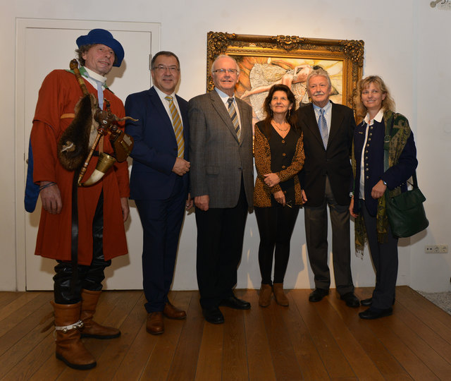 Franz Mettauer, Stadrat Walter Zaunmüller, Peter Koits, Hedy Anzinger, Bernhard Wieser und Stadtmuseums-Direktorin Renate Miglbauer.