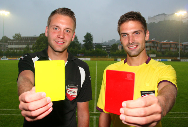 Florian und Christopher Jäger sorgen für Recht und Ordnung am Platz.