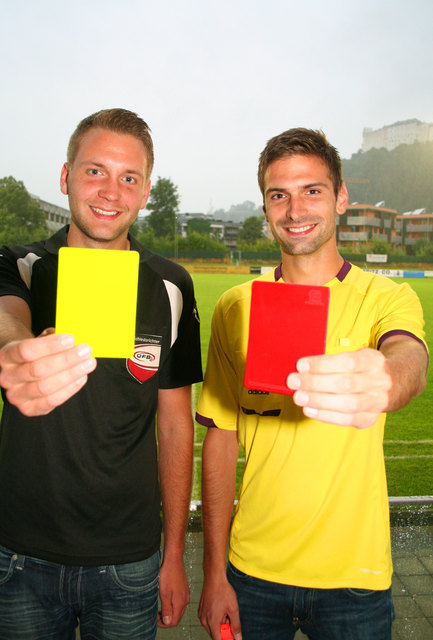 Florian und Christopher Jäger sorgen für Recht und Ordnung am Platz.