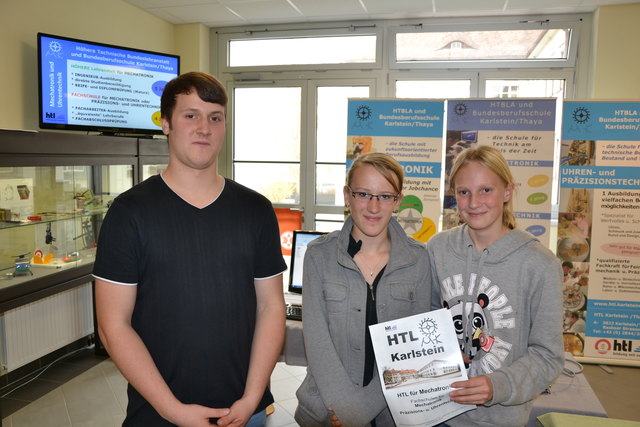 Katrin und Isabella sprachen mit Marcel über die Möglichkeiten in der Fachschule Karlstein