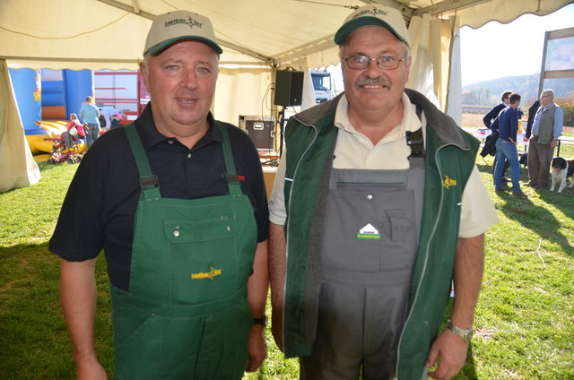 Bauerbund Obmann-und Vize BGM Johann Hütter und für den Mais Verantwortliche Karl Pfeifer
