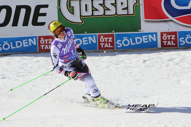 Anna Fenninger wurde in Sölden Vierte