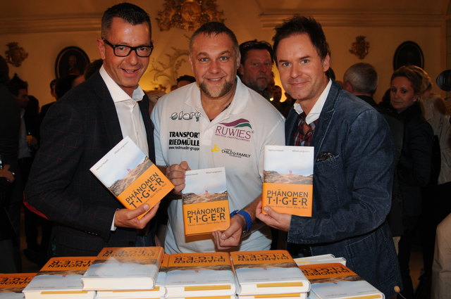 Drei Männer, drei Beiträge im Buch "Phänomen TIGER": Michael Kretz, Franz Müllner, Manuel Horeth.