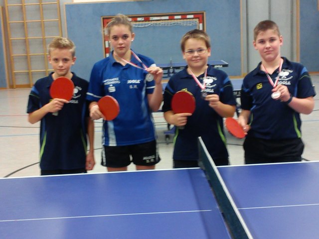 Die Pregartner Medaillengewinner (von links): Jürgen Riegler, Steffi Reiter, Simon Hackl und Julian List.