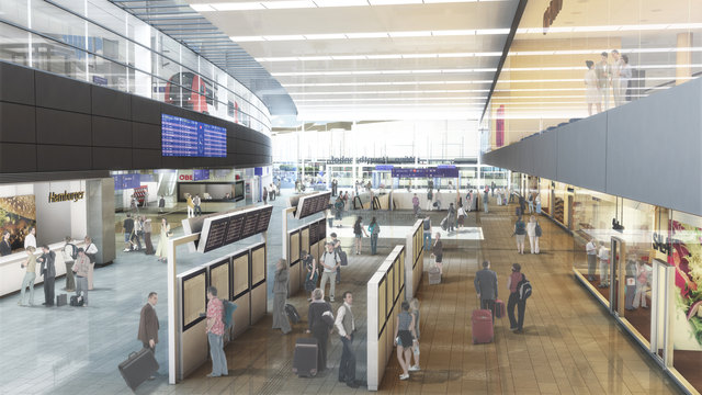 Eine Infohalle und Shops auf 20.000 Quadratmetern bietet die Bahnhofcity Süd ab nächstem Jahr. | Foto: ÖBB/Stadt Wien