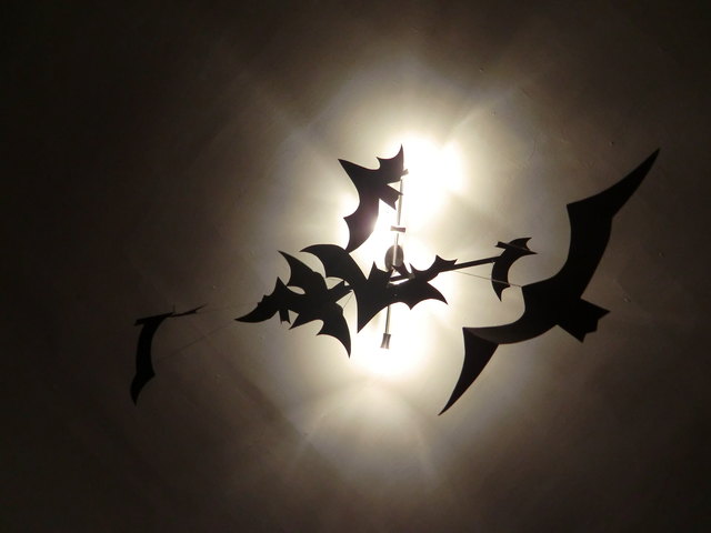 Selbstgebastelte Papierfledermäuse (c) Conny G.
