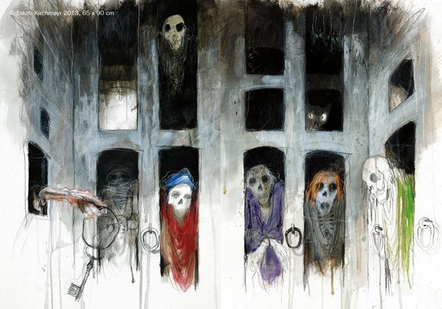 Kärntner Sage "Der Schatz auf Landskron" : Illustration von Jakob Kirchmayr