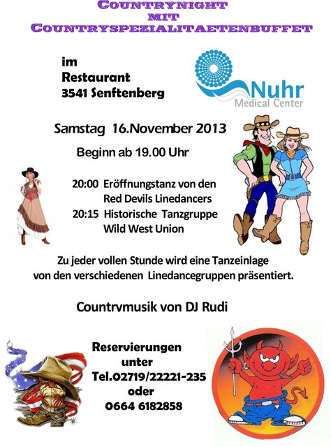 Einladung NUHR-Countrynight - 16.11.2013