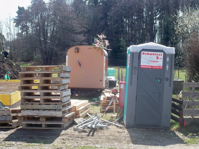 Dachgleiche bei der Bauhütte