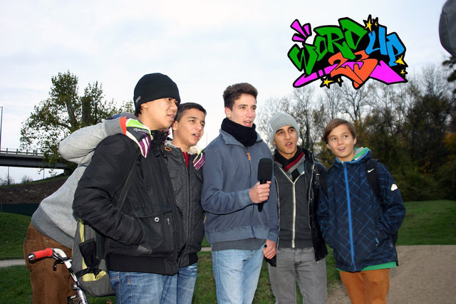 Word Up23 beim Film Dreh im Draschepark