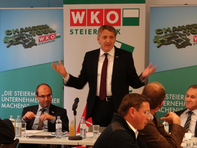 WKO-Präsident Josef Herk ging nach der Präsentation auf viele Themen ein.