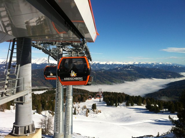 Die neue 10er-Gondelbahn im Testbetrieb. Foto: Kreischberg