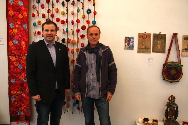 SPÖ-Bezirksvize Thomas Lieblich ist gerne zu Gast bei Walter Größbauer in der Galerie Fortuna: "Bin auf den Geschmack gekommen!"