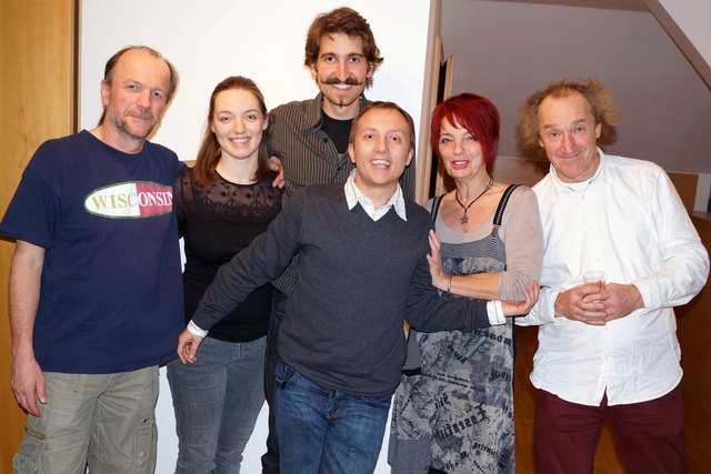 Regionaut Markus Therisch, Kulturlady Karin Schalk und Hannes Urdl mit Freunden! (Foto: Markus Therisch)