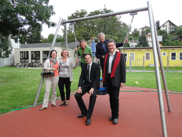 Erst kürzlich ausgebaut: der neue Tagesheimgarten für die schulische Nachmittagsbetreuung der Volksschule Anton- Bruckner-Gasse. | Foto: Foto: Stadtgemeinde Klosterneuburg / Maleschek