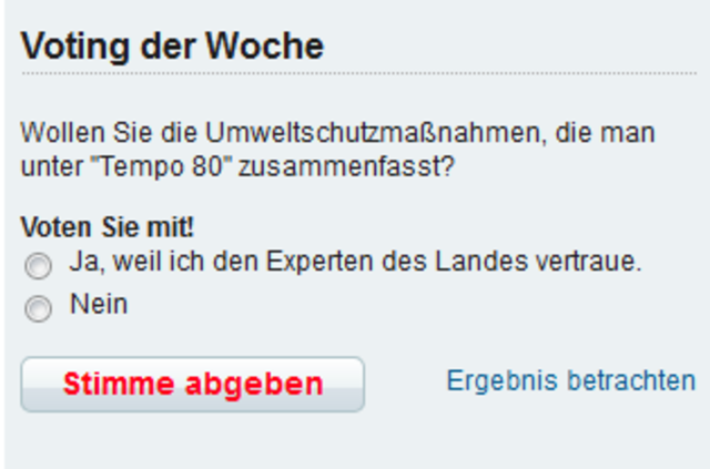Das Voting der Woche ist ein Paradebeispiel für manipulative Gestaltung