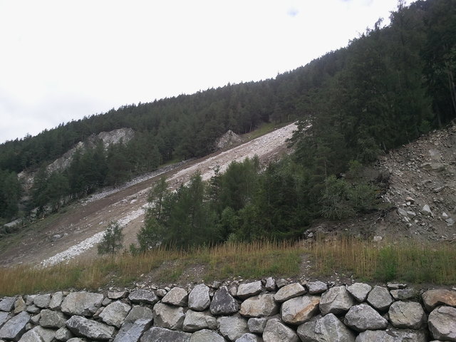 Steinschlag in den Alpen (inkl Strassensperre...)