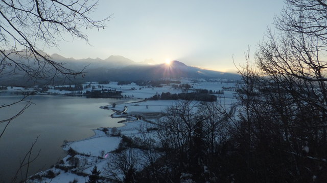 Sonnenuntergang hinter dem Breitenberg