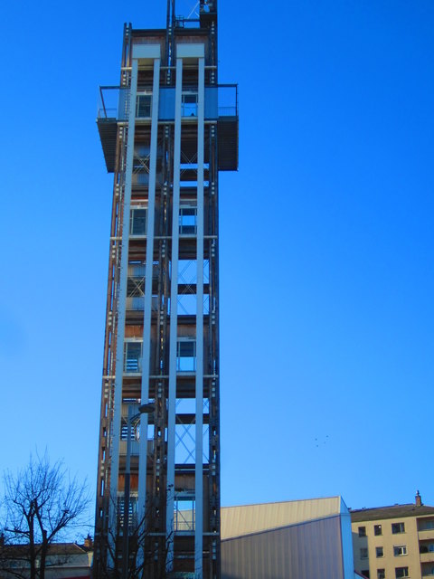 Bahnhorama, der Aussichtsturm bei der Großbaustelle des neuen Wiener Hauptbahnhofes.